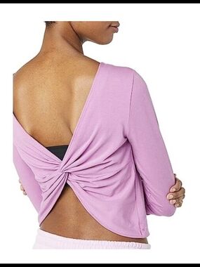 Women’s Twist-Back Long Sleeve Tee - Pink